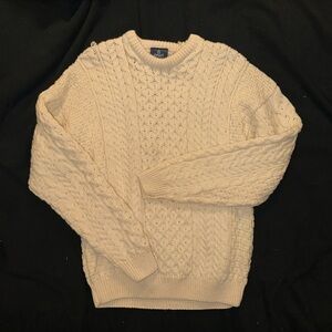 Elegant Cream Cable Knit Sweater